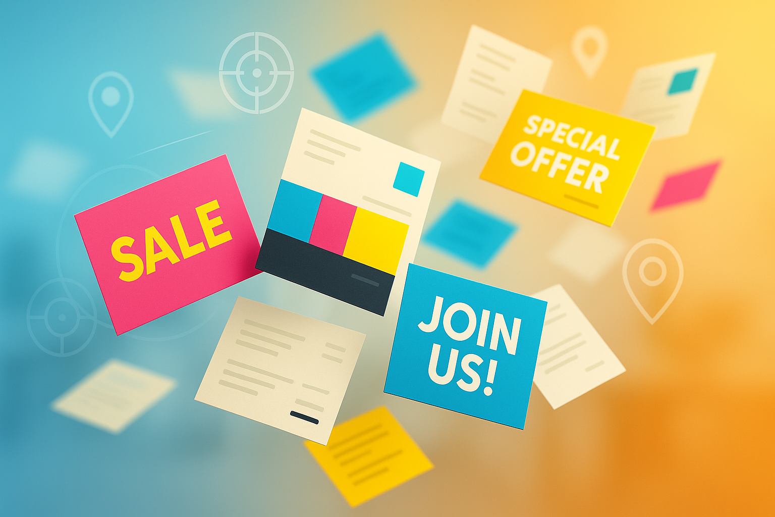 Eye-catching postcard designs